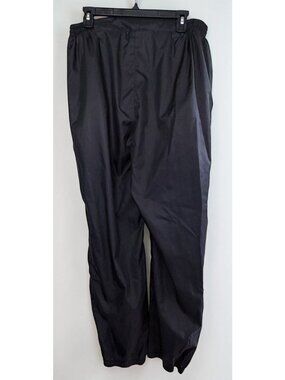 Sierra Designs Waterproof Pants Sz L Black Wind Rain Hiking Gorp Fishing
